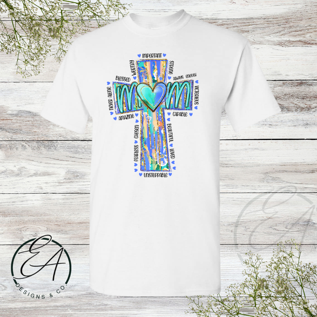 Mother's Day Cross Graphic Shirt and Tumbler Set