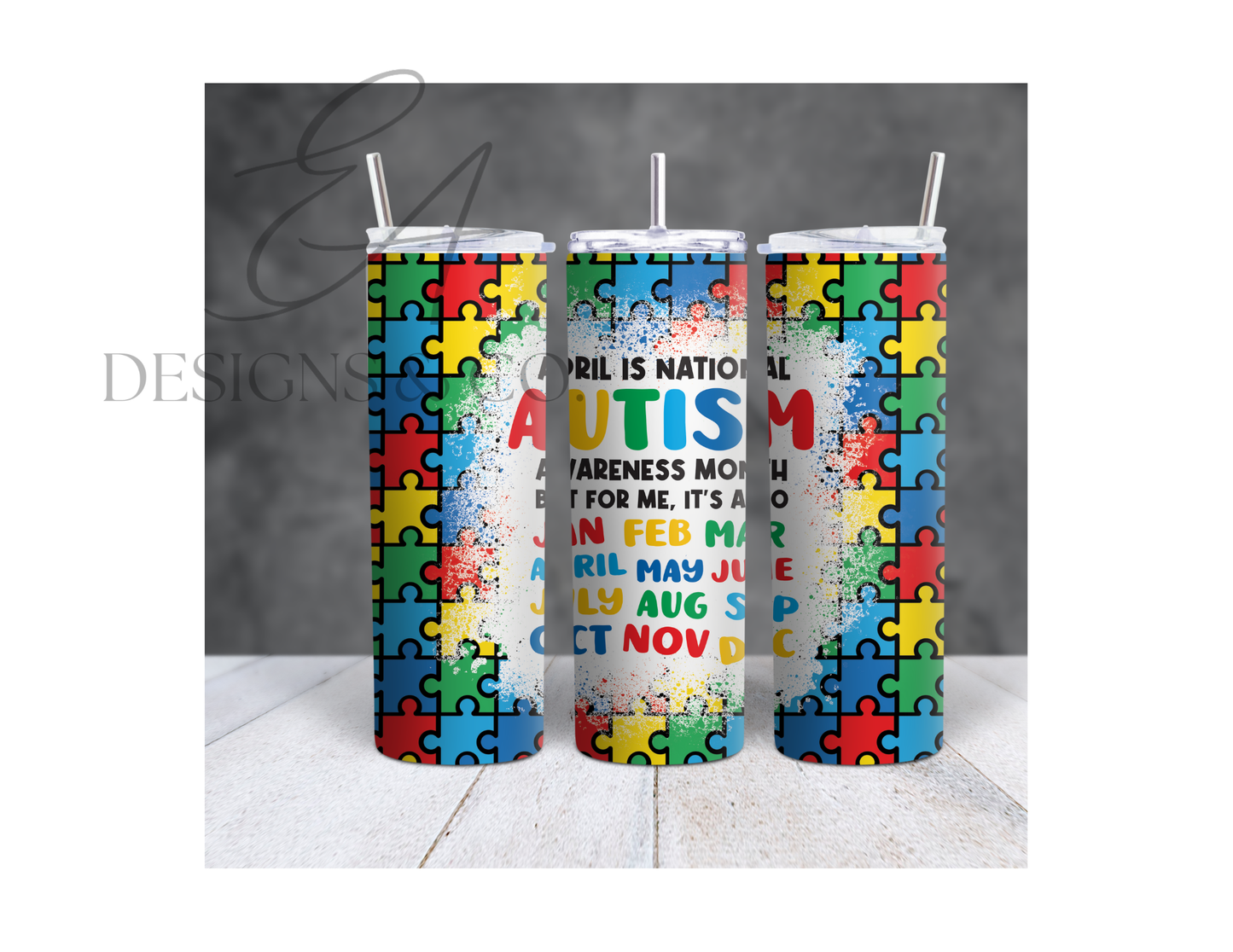 Autism Awareness Tumblers