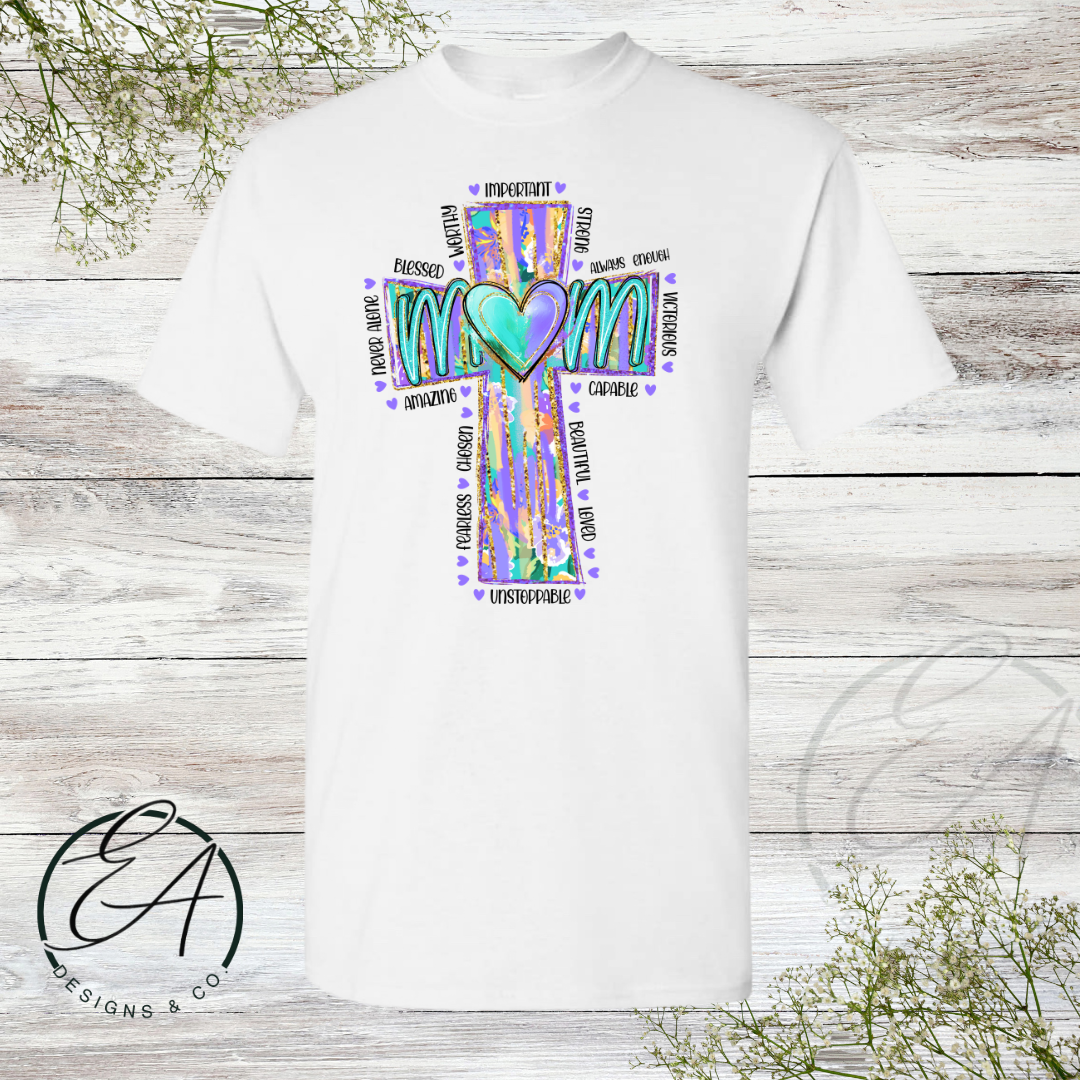 Mother's Day Cross Graphic Shirt and Tumbler Set