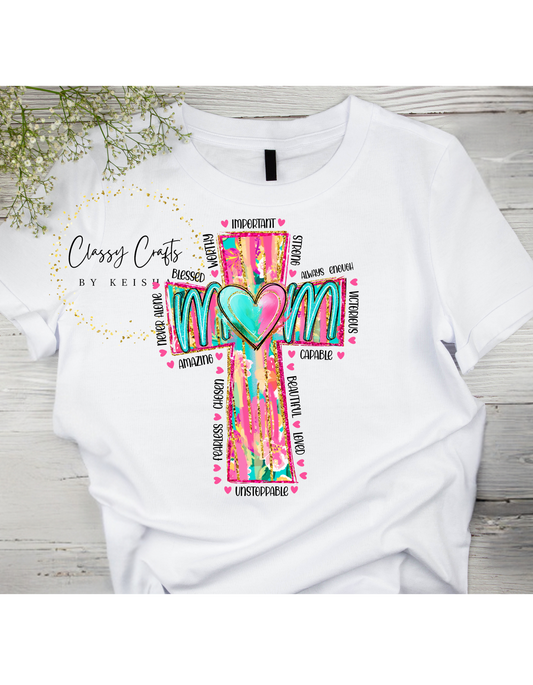 Mother's Day Cross Graphic Shirt and Tumbler Set