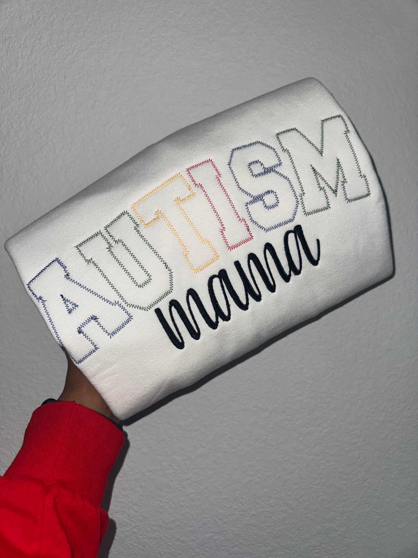Autism Mama Embroidered Sweatshirt | Colorful Awareness Crewneck | Autism Mom Gift