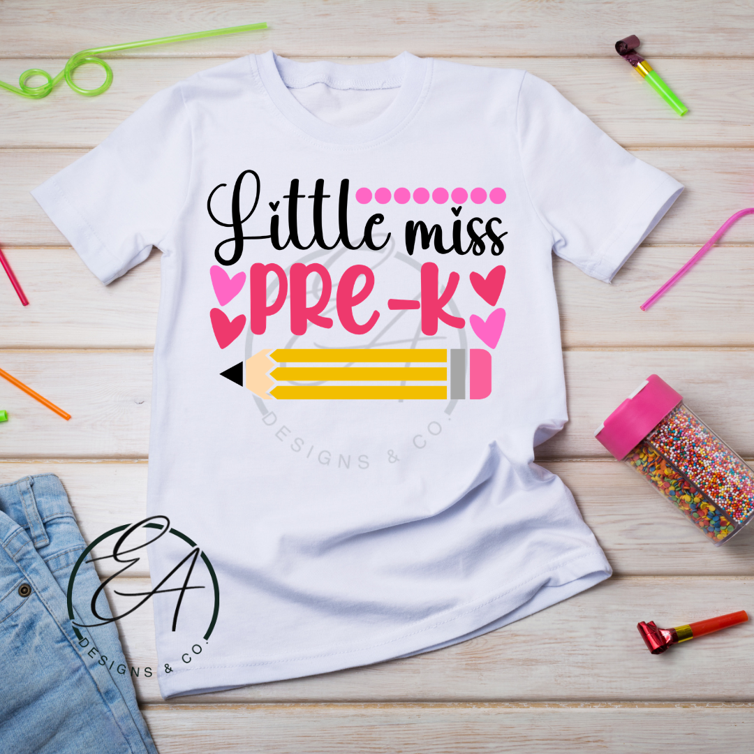 Little Miss Prek Pencil Shirt