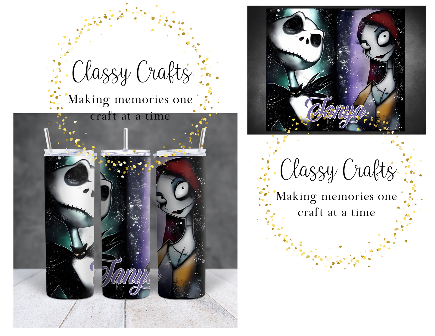 Nightmare Before Christmas Themed 20oz Tumbler