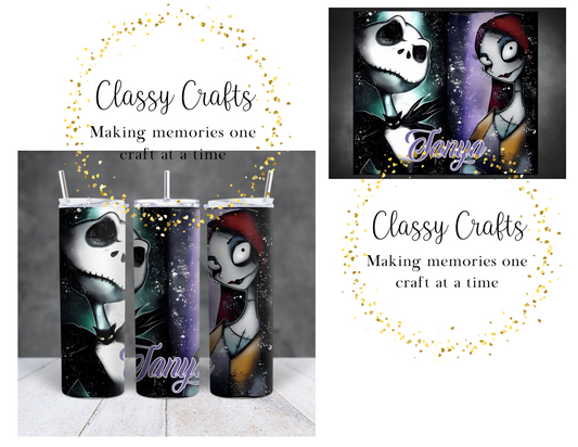 Nightmare Before Christmas Themed 20oz Tumbler