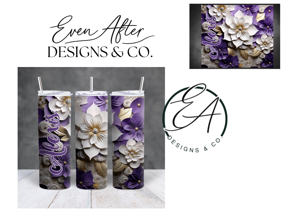 Purple & Gold Accents 20oz Tumbler