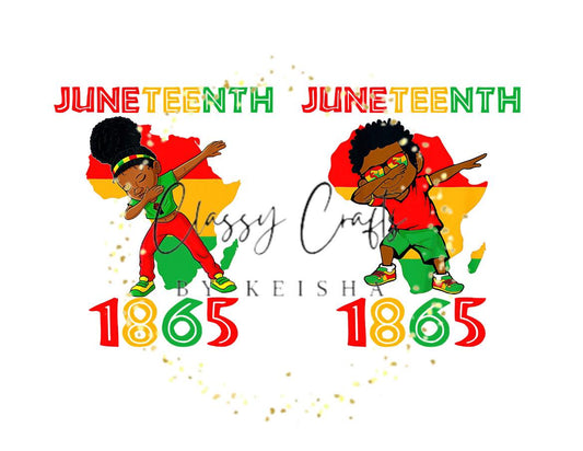 Girl Dabbin' Juneteenth Digital Design